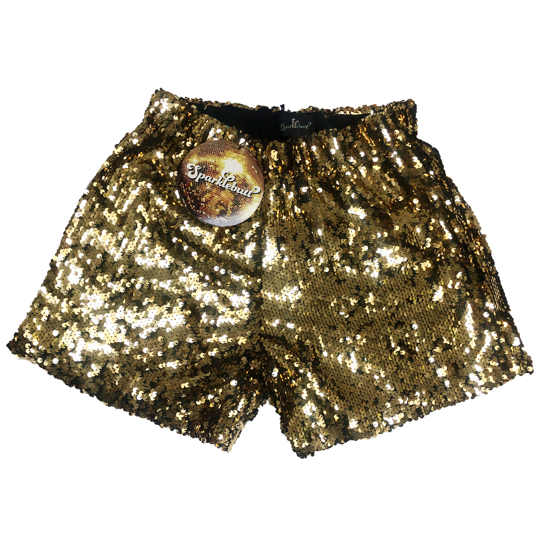 GOLD SEQUIN SHORTS