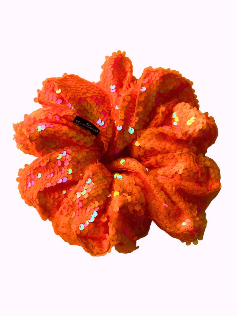 ORANGE OVERSIZED SEQUIN SCRUNCHIE