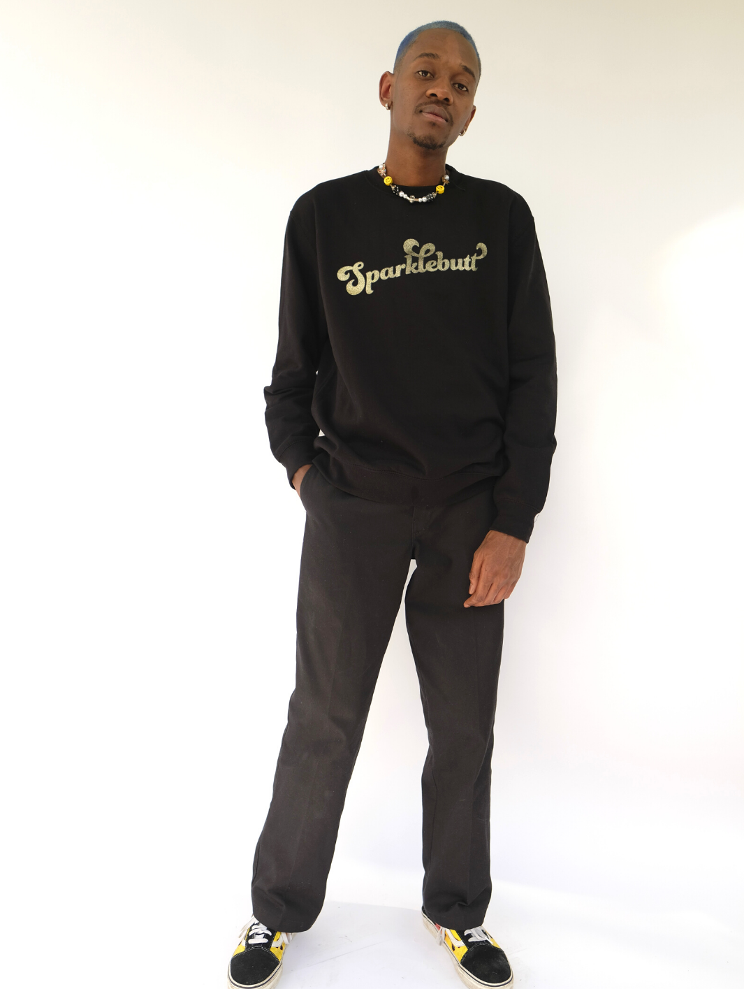 UNISEX SPARKLEBUTT JUMPER - BLACK