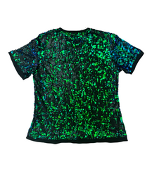 GREEN SEQUIN T-SHIRT – Sparklebutt