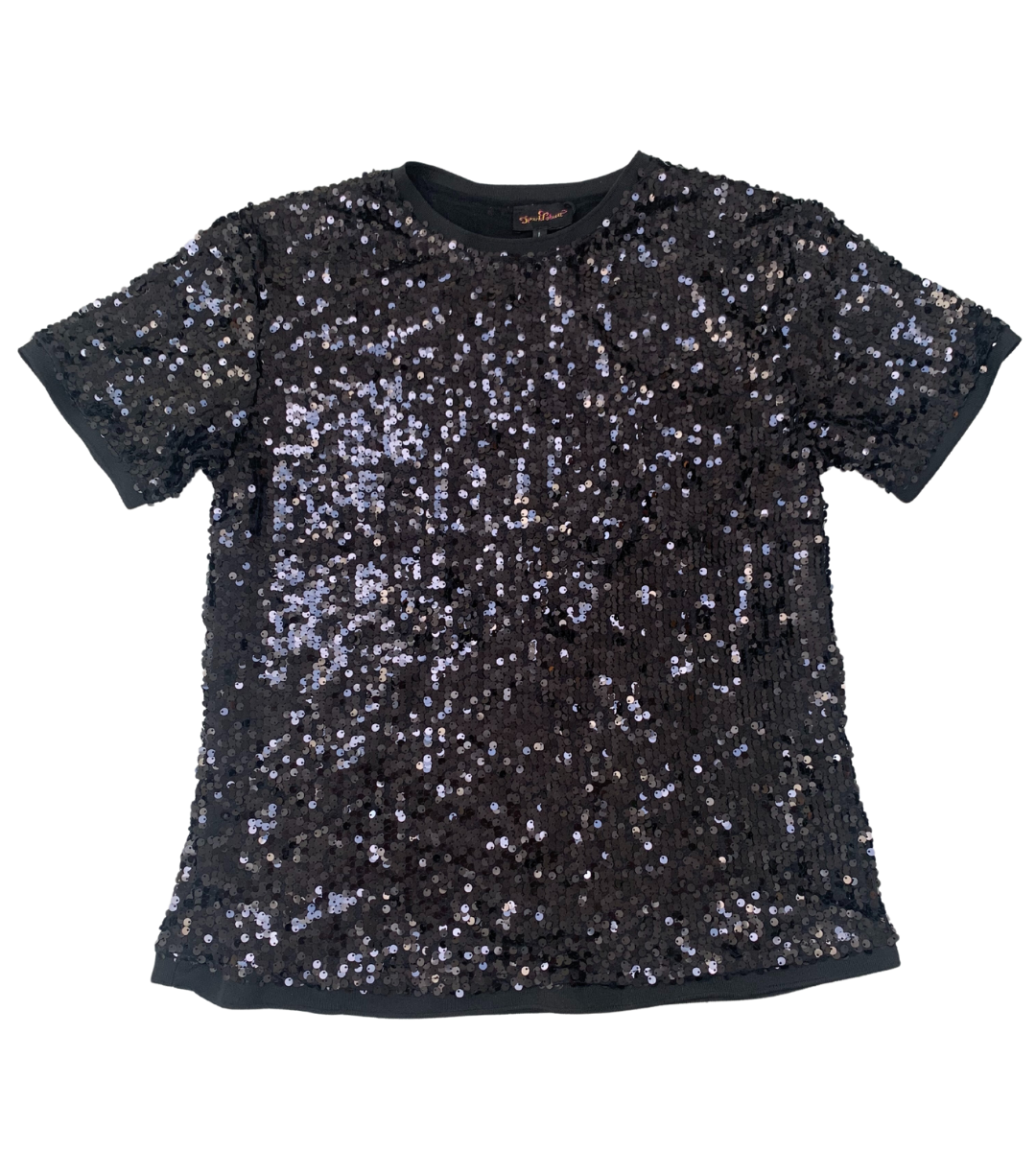 BLACK SEQUIN T-SHIRT