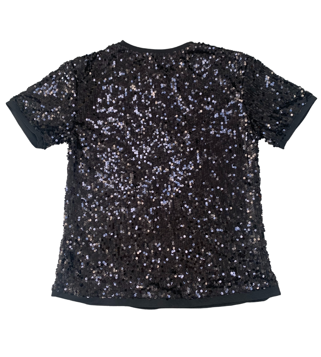 BLACK SEQUIN T-SHIRT