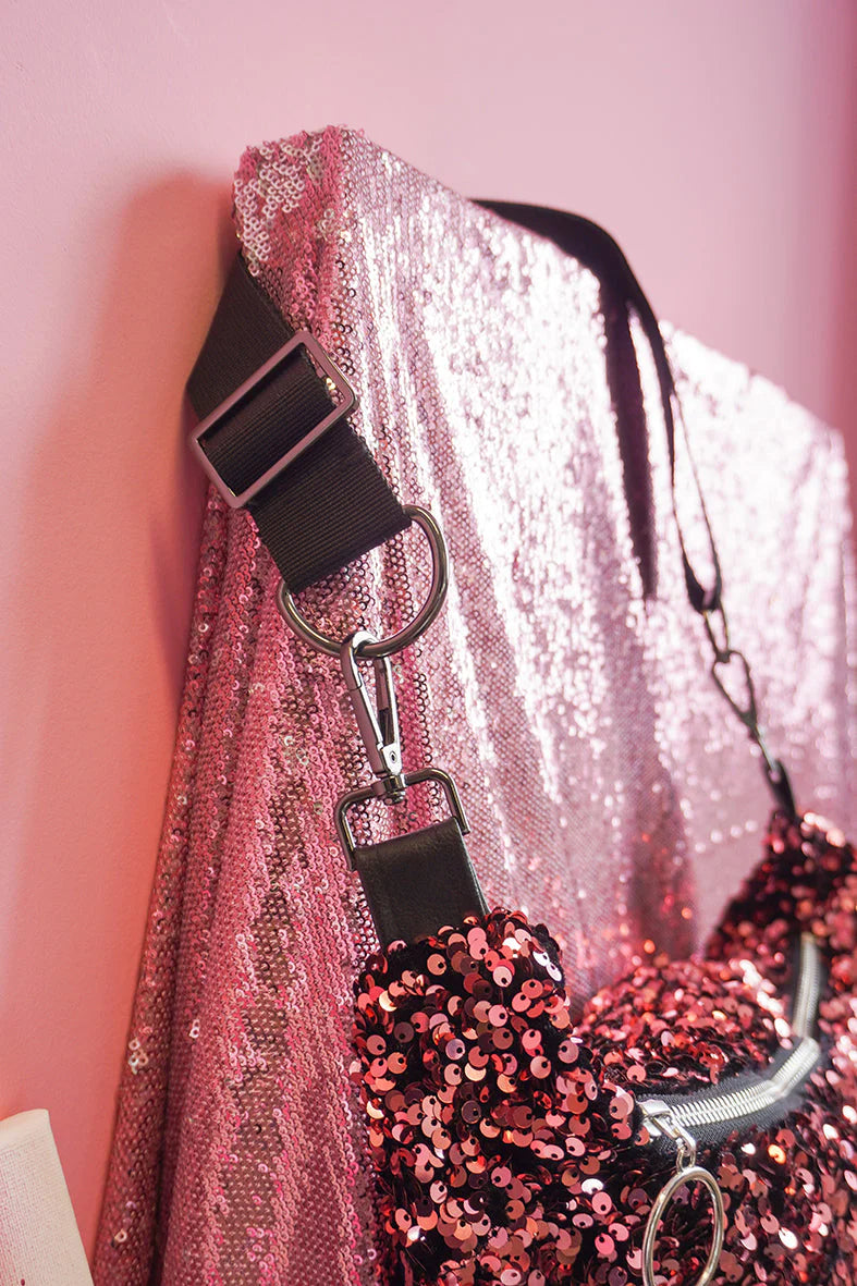 Isolated Heroes Metallic Pink Sequin Bag